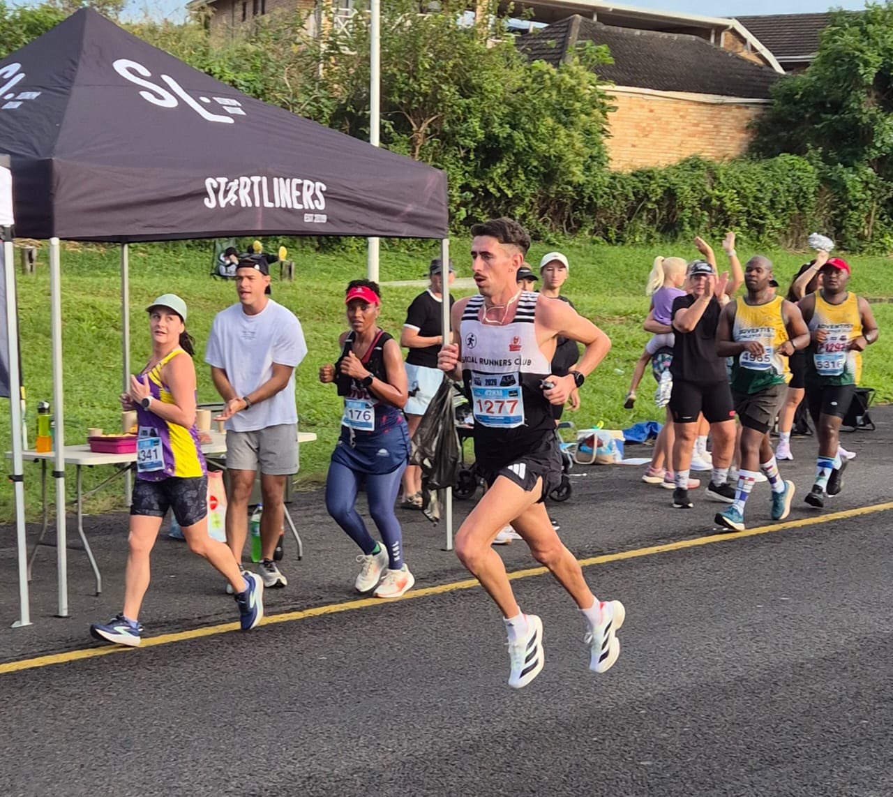 Adam Lipschitz winning the Balwin Marathon